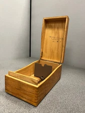 Vintage 1964 Frank J. Peters Solid Oak Card File Box
