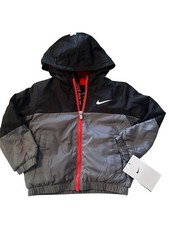 New Nike Boy's Size 2T Fleece Lined Jacket Smoke Grey