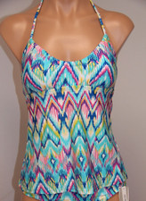NWT Kenneth Cole Reaction Swimsuit Tankini Top Sz XL AQU