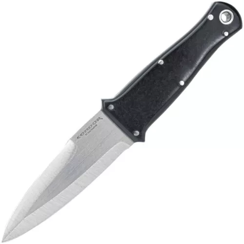 Condor Hokahey Fixed Knife 3.63" 420HC Steel Full Tang Blade Blck Micarta Handle