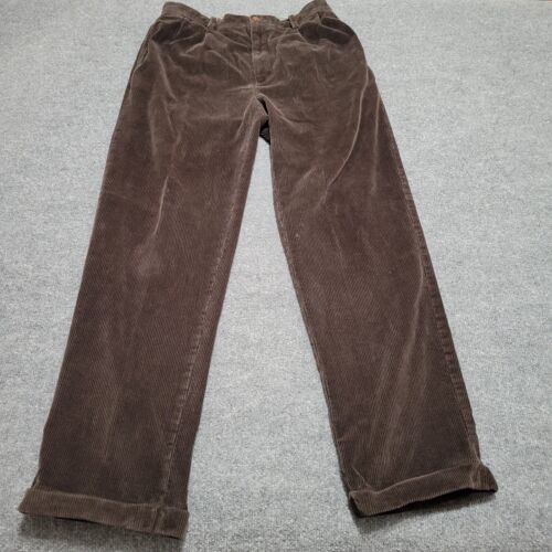 Nautica Rigger Pants Mens 34x34 Corduroy Pleated Cuffed Classic Fit Vintage