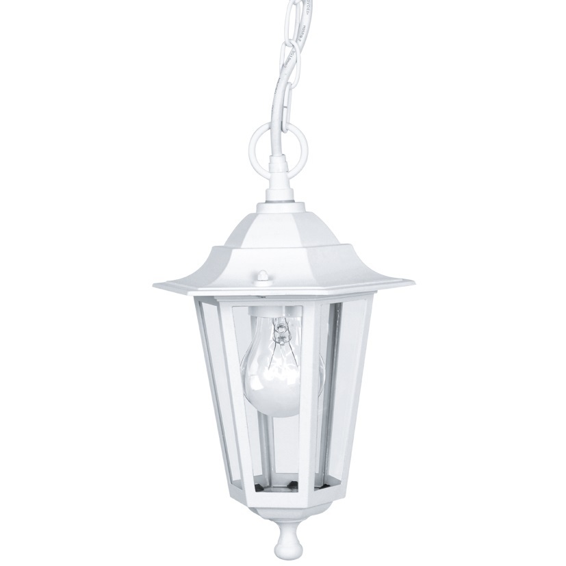 Lampadario da Esterno Vintage Bianco Lanterna Alluminio per Patio