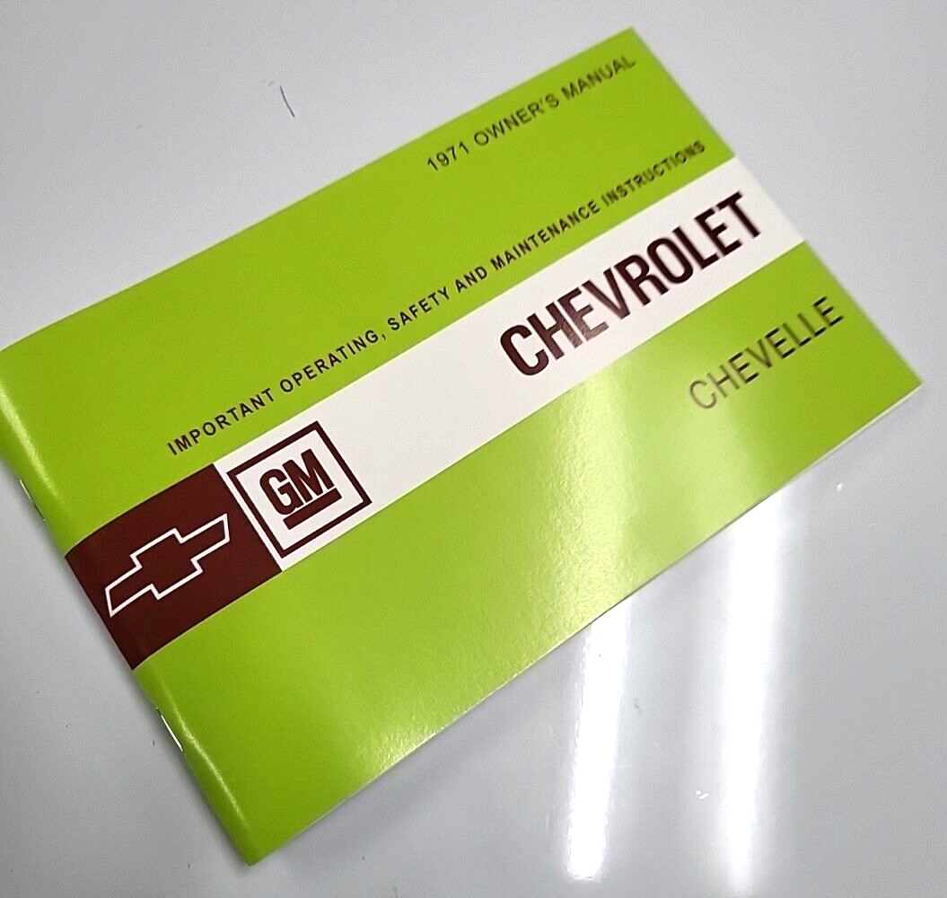 1972 Chevrolet Owners Manual Guide Reference book Fuses OEM FIRST