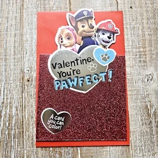 Valentine's Day Card Paw Patrol Coloring Pages Red Glitter American Greetings