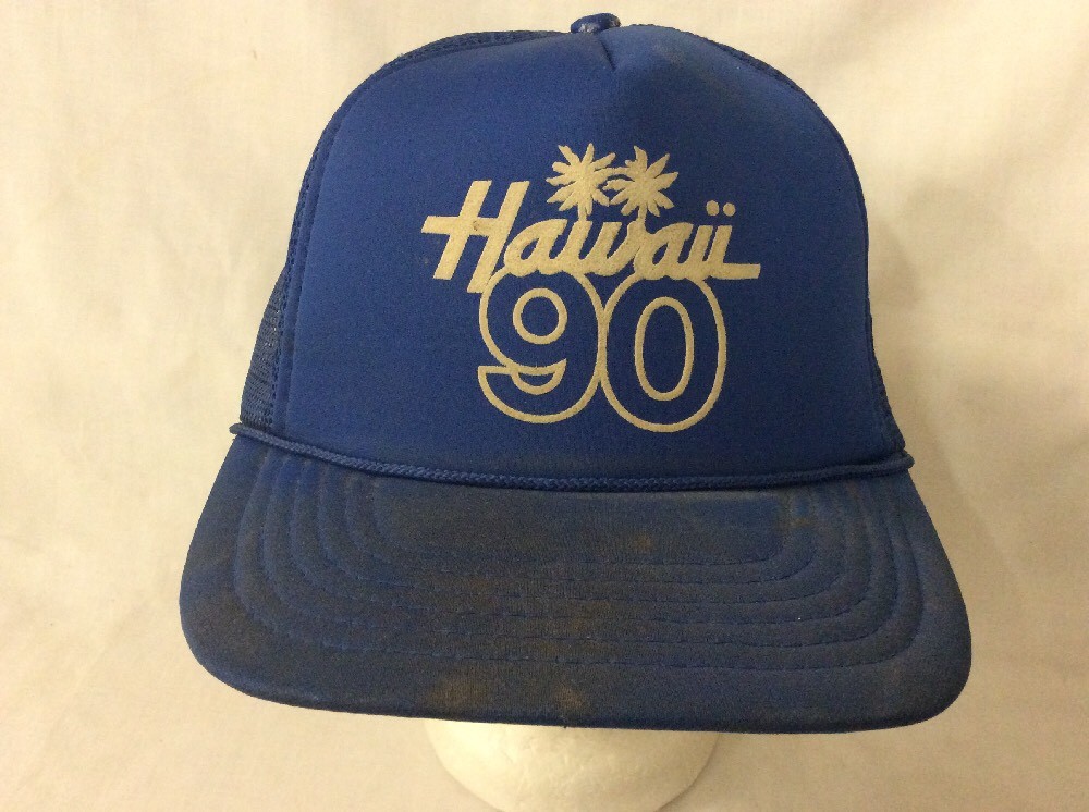 trucker hat baseball cap Hawaii 90 retro vintage rave rare cool quality SnapBack