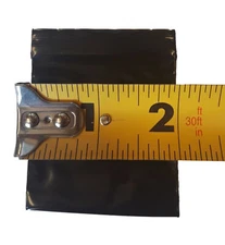 1000 2x2  Zipper Flat Black Plastic Poly Bags Pouches