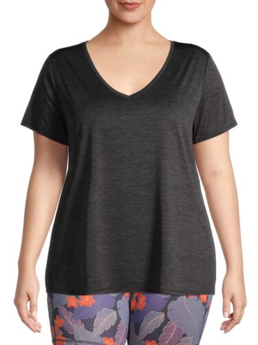 Athletic Works Women's Plus Size Active V-Neck T-Shirt Size 2X (20W-22W) - Picture 1 of 6