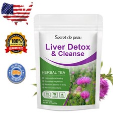 Milk Thistle Liver Cleanse Detox Tea 30Days Herbal Liver Support Supplement