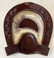 Vintage  Horseshoe  Ceramic Ashtray Made in Japan
