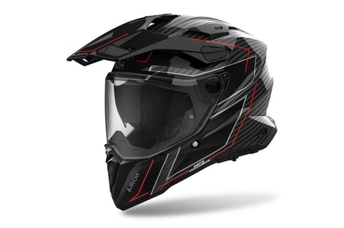 Casco AIROH Commander 2 Carbon Style Gloss - Talla XL, Homologación ECE 22.06, Ideal Para Off-Road