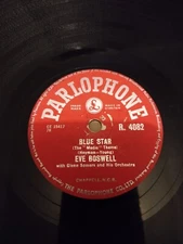 78rpm Parlophone R. 4082 Eve Boswell - Blue Star / Pickin' A Chicken