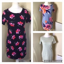Joules Uk 12 X 3 Tunic Above Knee Style Tshirt Dress Stripe Casual Spring