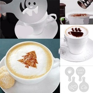 Détails Sur 1 Ensemble 16 Pc Café Dessin Imprimer Modèle Saupoudrer Poudre Accessoires S1r2