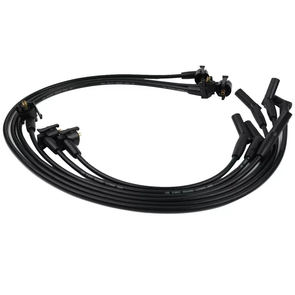 Conjunto completo de fios de vela de ignição 8 mm para 1999-2000 Ford Mustang 3.8L V6 - Imagem 2 de 4