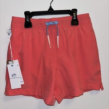 Southern Tide Boys Small 4-5 XS Coral Orange Elastic Waist Swim Trunk Shorts
