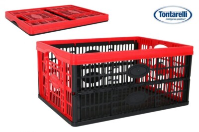 Tontarelli - Faltbox 32L Kiste - 47,5 x 35 x 23,6 cm voilа rot/schwarz