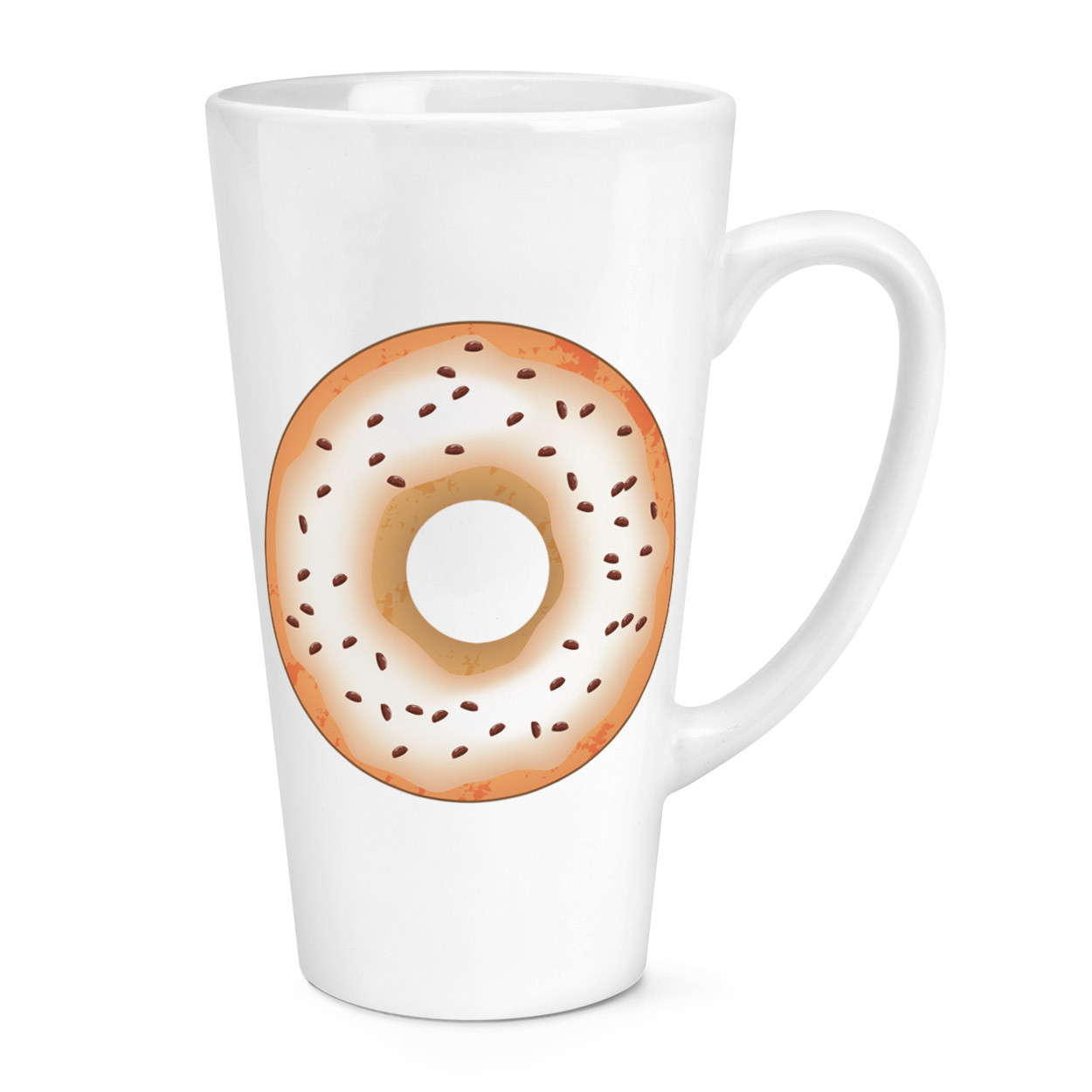 Coffee Glazed Doughnut Donut 17oz Large Latte Mug Cup - Funny Food Cake