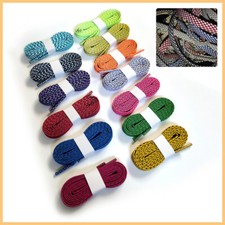 Reflective Flat Shoelaces Sneaker Trainer Shoe Laces 90 120 150cm 12 Colours