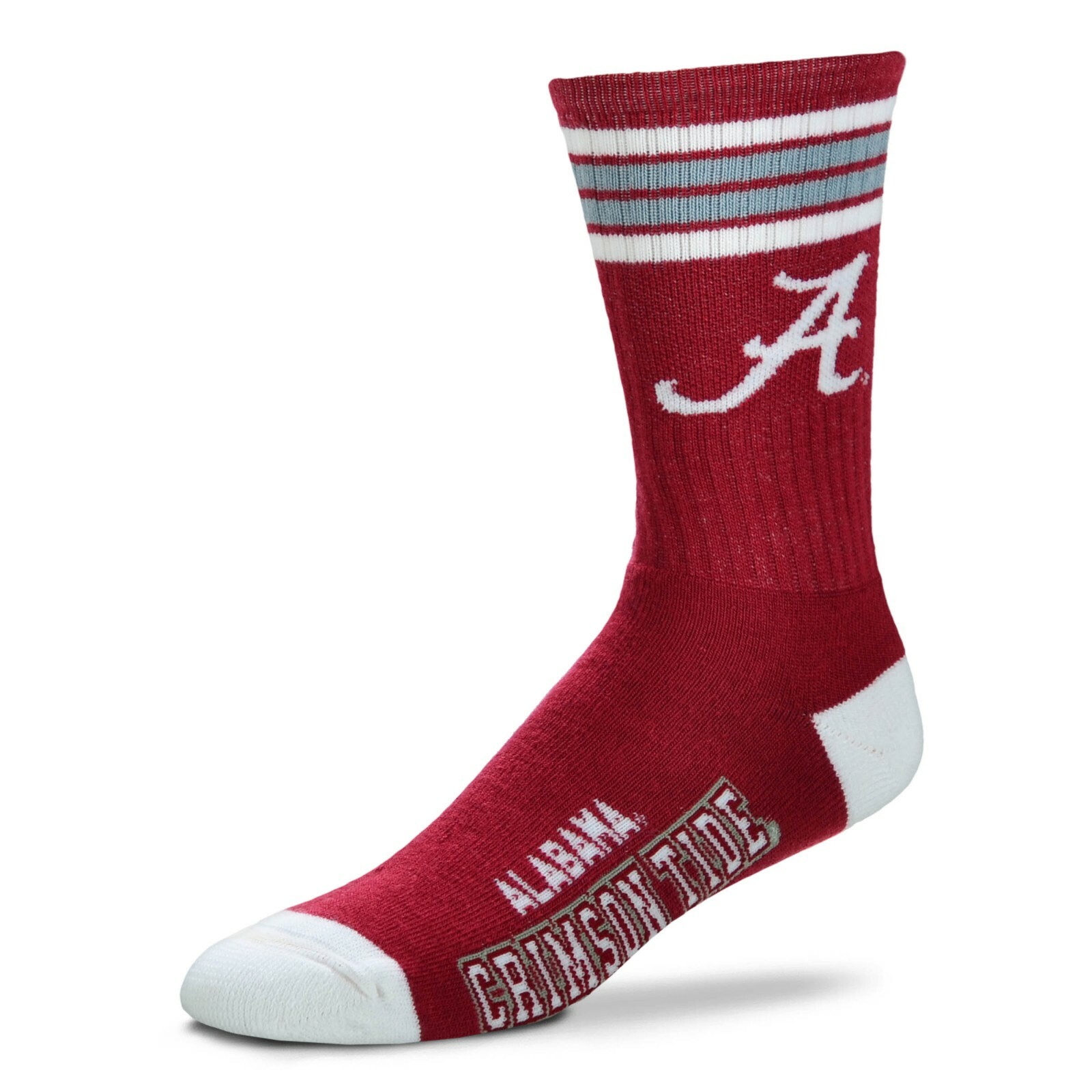 Alabama Crew Socks Youth Size 1 to 5 4 Stripe-image