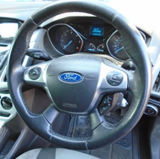 12 FORD FOCUS MK3 ZETEC STEERING WHEEL WITH SRS & AUDIO 10-19 BREAKING CAR