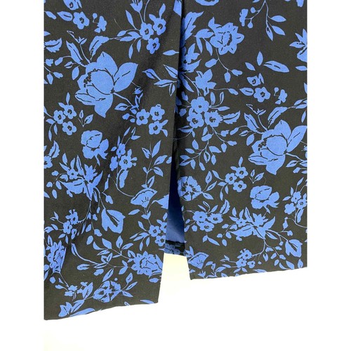 Vintage 90s Briggs Blue and Black Pencil Skirt Size 14 - Picture 4 of 7