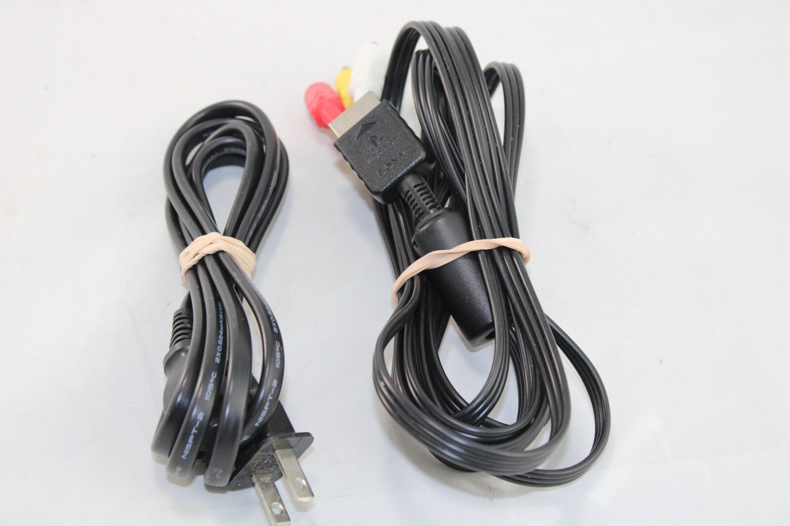 OEM Sony PlayStation AV Cable & Power Cord for PS1, PS2 Fat, PS3 Slim