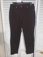Escada Vintage Dark Brown Cotton/spandex Pants Size 40