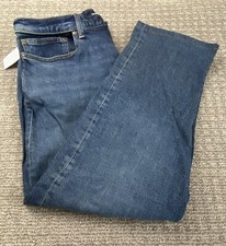  70 New Lands' End Men's Traditional Fit CW 5 Pocket Denim Jeans Blue 37x29