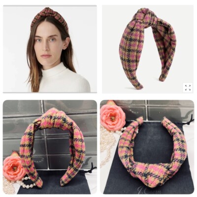 J Crew Thin Head Scarf New J Crew Navy Blue Striped Cotton Knotted