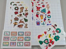 Lot Of 8 Sheets - VINTAGE Current Inc Stickers Christmas Theme