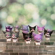 Sanrio Miniature KUROMI  BAKU 1" Mini Figure Lot of 10 Tiny Micro Toy 2023 Rare