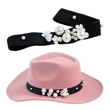 Hat Bands for Women Western Hat Belt Band Accesories for Cowgirl White Stones