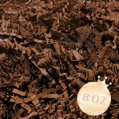 Brown Crinkle Cut Shredded Paper Gift Box Basket Filler Stuffing 1/2LB