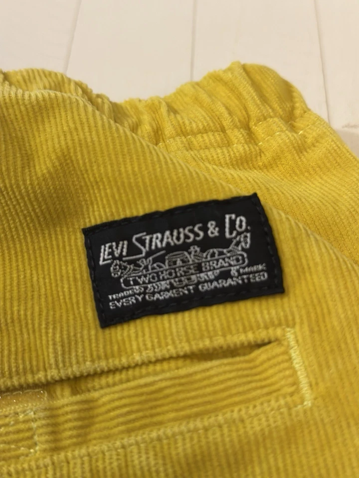Levi's Men's Corduroy Yellow Skateboarding Quick-Release Pants XL - Image 4 of 4
