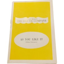 Old Vic Theatre Programme 1955 As You Like It William Shakespeare Collectable