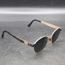 Vintage Luxottica 7097 G483 Gold Multi-Color Round Sunglasses Italy