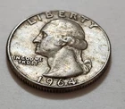 1964 Washington Quarter • NMM TONER 90% Silver • Strong Detail    X89