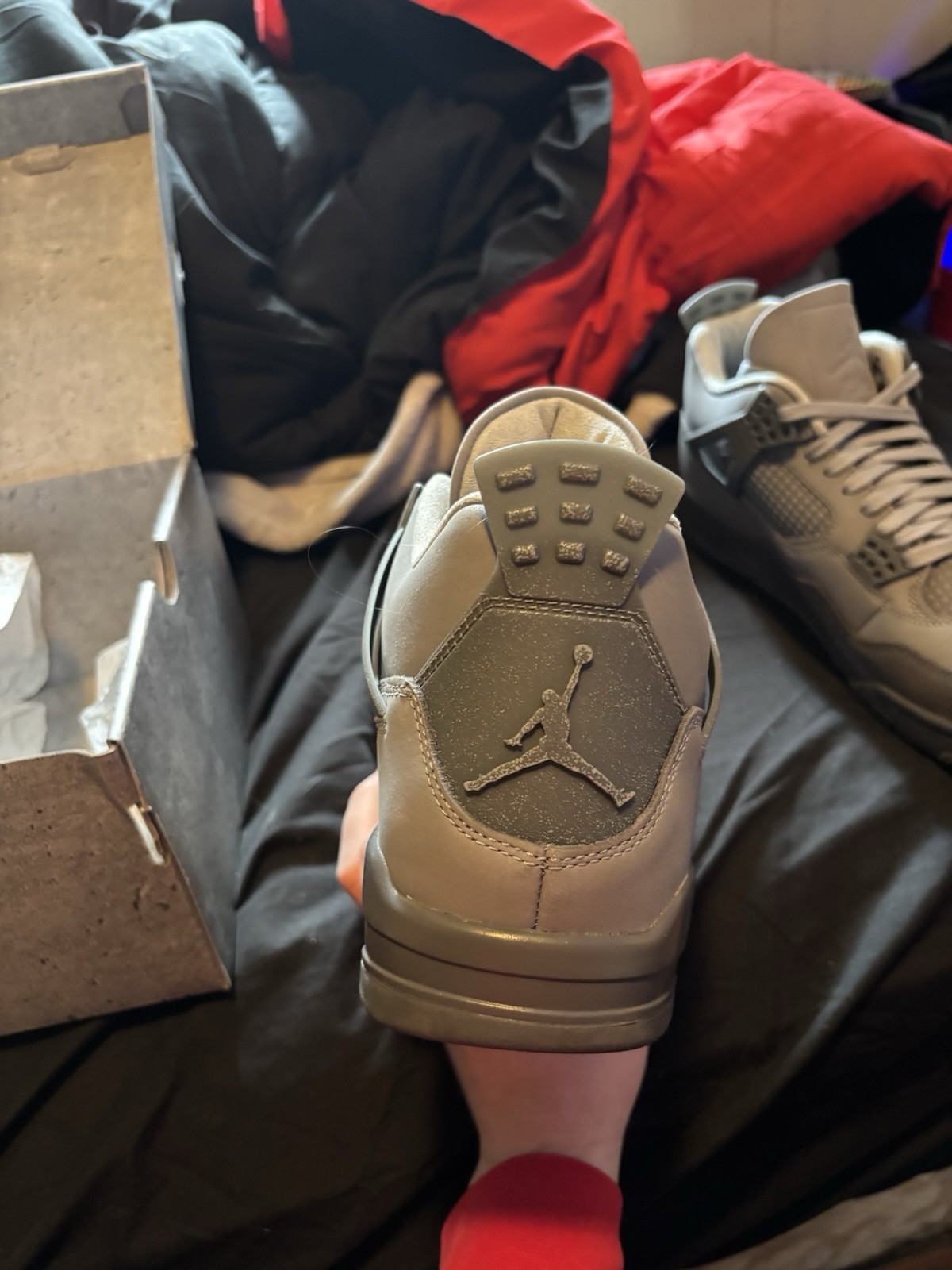 Jordan 4 Wet Cement with box. Never worn out only time worn was to try them on.  thumbnail 11