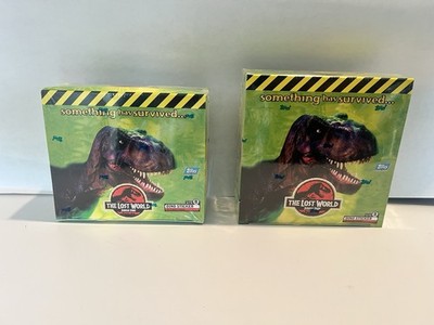 Topps The Lost World Jurassic Park Dino Sticker, 2 Sealed Boxes - 18 & 36ct Rare