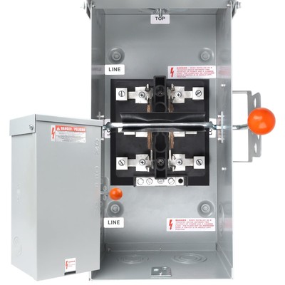 100A Generator Transfer Switch,24000W General-Duty Double-Throw Safety Switch...