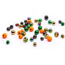 50pcs Fly Tying Offset Tungsten Beads Tungsten Jig Off Beads Nymph Head Ball