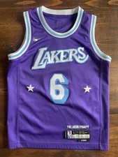 Nike Los Angeles Lakers City Edition Jersey 6 LeBron James - Youth Size Small