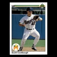 Scott Coolbaugh Rookie #42 1990 Upper Deck Texas Rangers Baseball Card MLB. rookie card picture