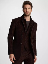  1298 Brand New John Varvatos Collection Double-Breasted Blazer Jacket EU46 US36