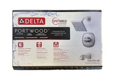 Delta Portwood Rough 5-Spray Tub and Shower Faucet in SpotShield Brushed Nickel