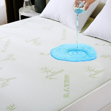 Premium 100 Waterproof Queen Size Mattress Protector, Breathable Mattress Cover