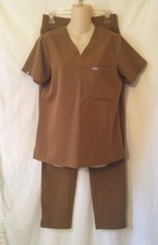 Figs Brown Scrub Set Woman&rsquo;s Size Small Tall