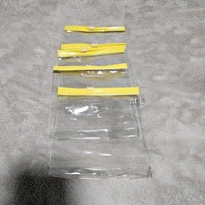 Lab Sample/Evidence Bags Clear zipper with Yellow Seal, 6x6in, Set of 5, Vinyl