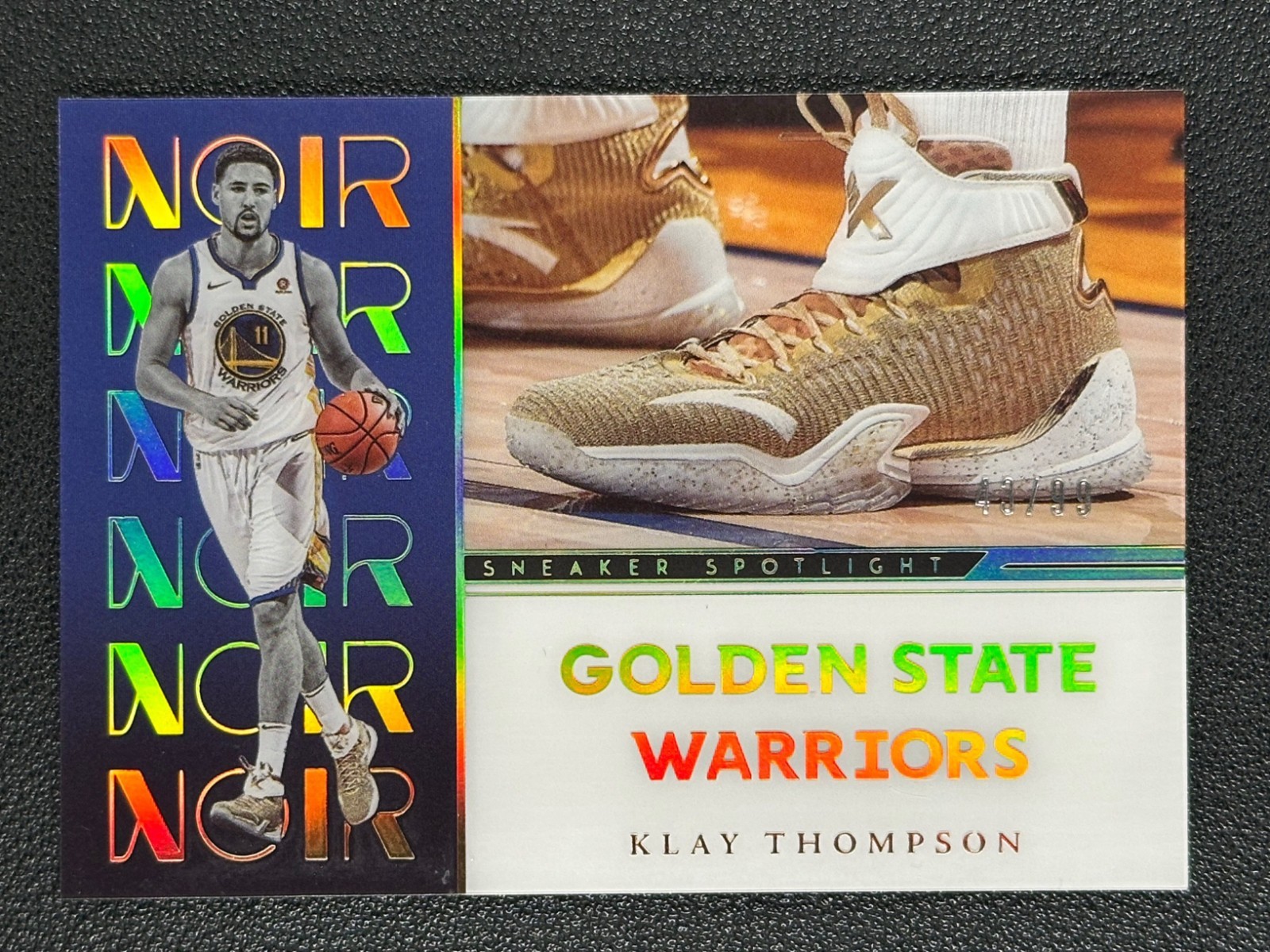 2022-23 Panini Noir Klay Thompson #7 Sneaker Spotlight /99 Warriors Case Hit#YX