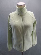 Columbia Size 14/16 Youth Light Yellow Fleece Full Zip Outdoor Hiking Jacket 540